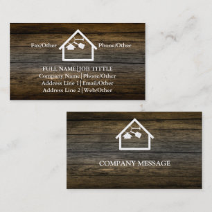 Professional Builder Carpenter Tools Woodworking Business Card