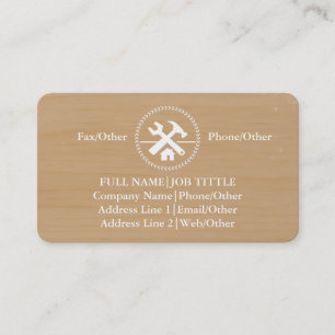 Professional Builder Carpenter Tools Woodworking Business Card