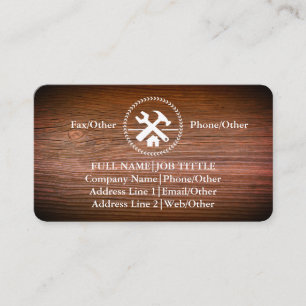 Professional Builder Carpenter Tools Woodworking Business Card