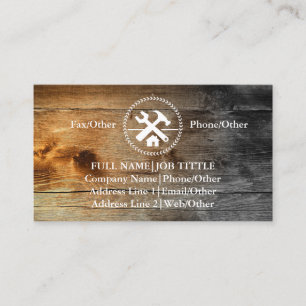 Professional Builder Carpenter Tools Woodworking Business Card