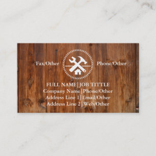 Professional Builder Carpenter Tools Woodworking Business Card