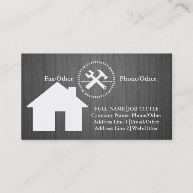 Professional Builder Carpenter Tools Woodworking Business Card (Front)