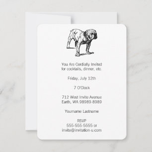 Professional Bulldog Dog Business Invite