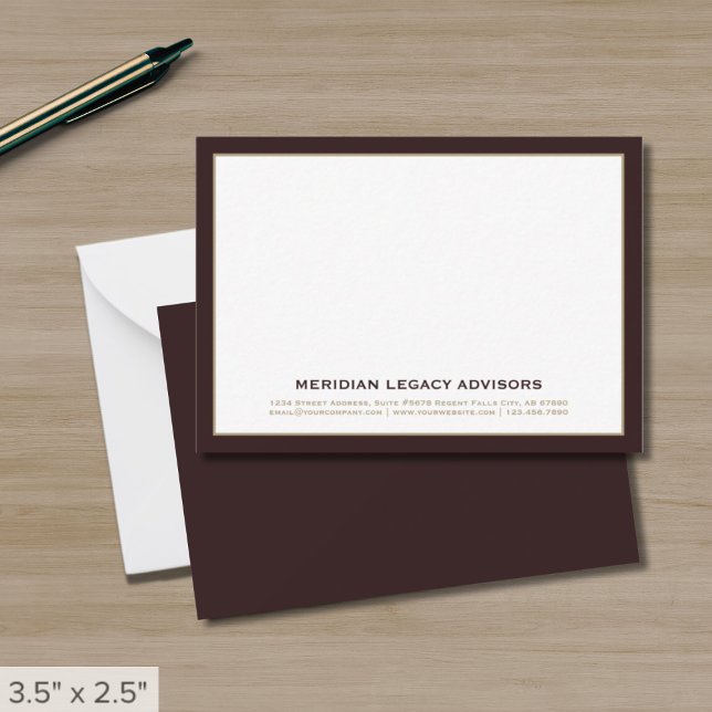 Professional Burgundy Gold Note Card (Creator Uploaded)