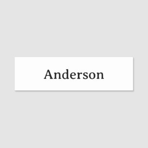 Professional Business 3.5" X 1" Rectangle Classic  Name Tag