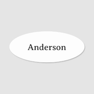 Professional Business 3" X 1.25" Oval Classic  Name Tag