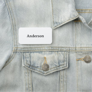 Professional Business 3" X 1.5" Rectangle Classic  Name Tag