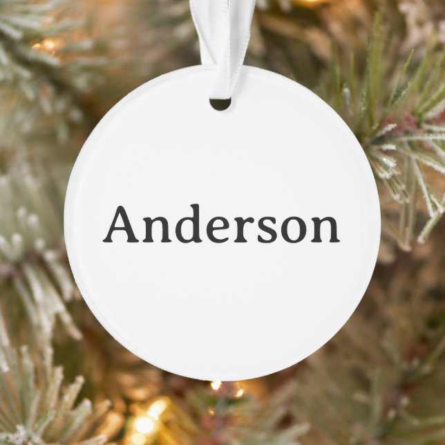 Professional Business Acrylic Circle Ornament (Tree)