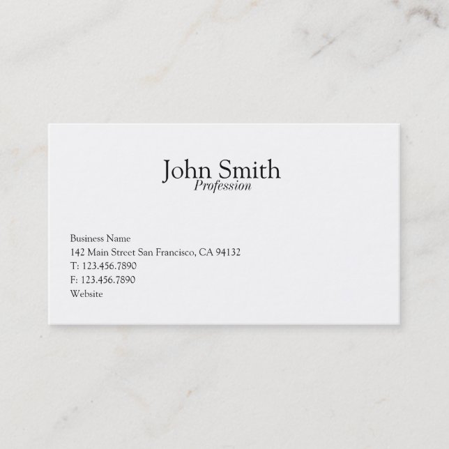 Professional Business Card (Front)