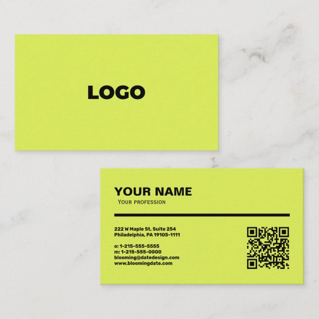 Professional Business Card for Entrepreneur (Front/Back)