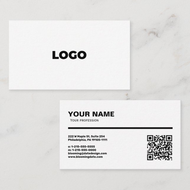 Professional Business Card for Entrepreneur (Front/Back)