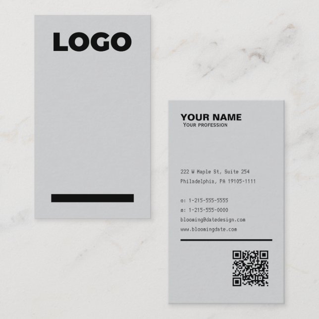 Professional Business Card for Entrepreneur (Bill) (Front/Back)