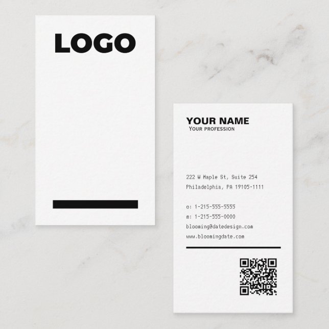 Professional Business Card for Entrepreneur (Bill) (Front/Back)