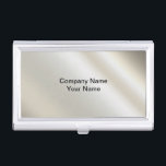 Professional Business Card Holders<br><div class="desc">Professional business card holders with cool looking simulated silver metallic background printed on the front cover, along with space you can make your own by adding your name and company name. A simple design that stands out and simply shows off your business cards in style. Designed for professionals such as...</div>