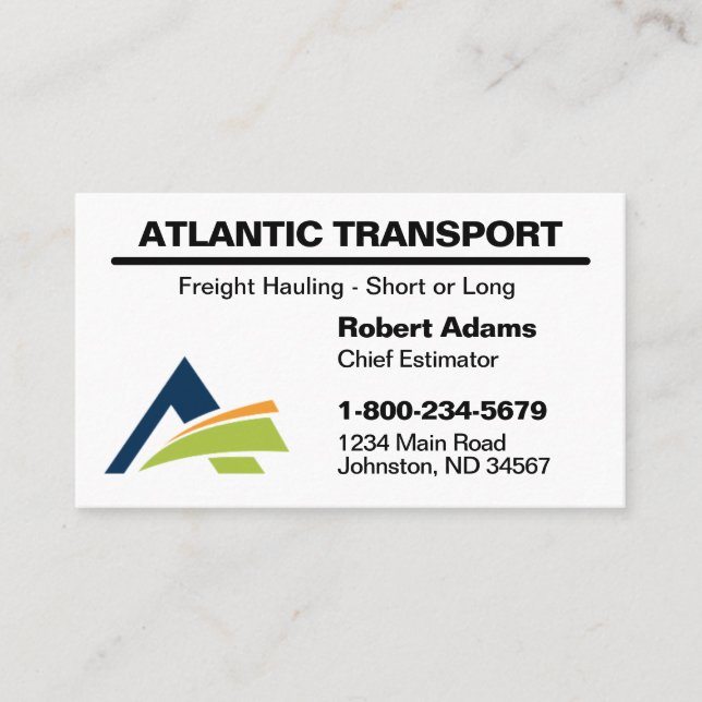 Professional Business Card with Logo (Front)