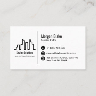 Professional Business Card with Minimalist Design