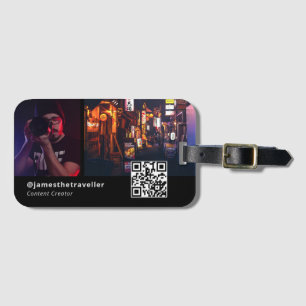 Professional Business Card with QR Code Luggage Tag
