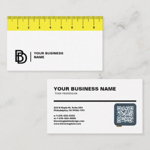 Professional Business Card with Ruler (cm)