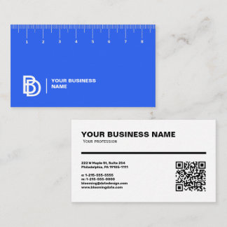 Professional Business Card with Ruler (cm)