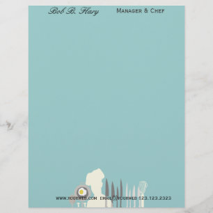 Professional Business Chef with Hat Kitchen Letterhead