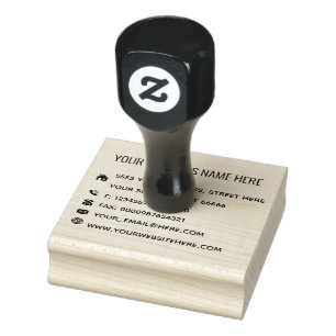 Professional Business Company Address Personalized Rubber Stamp