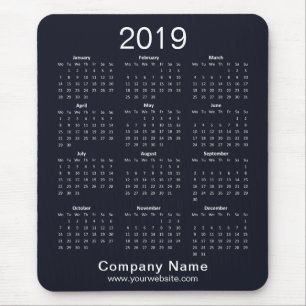 Professional Business Company Calendar Mouse Pad