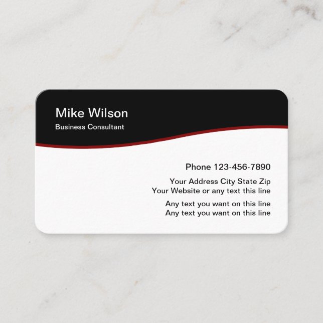Professional Business Consultant Card (Front)