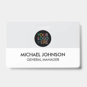 Professional Business Custom Company Logo & Text   Badge