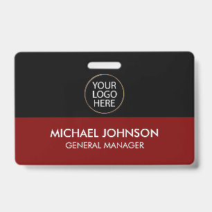 Professional Business Custom Company Logo & Text Badge