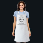 Professional Business Custom Logo  Apron<br><div class="desc">Stylish minimalist and professional design with a modern solid colour style in white. The versatile template can easily be updated with name, company logo and slogan or info. If you need any assistance please feel free to contact me using the message button on the product page. I am happy to...</div>