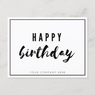 Professional Business Employee Happy Birthday Postcard