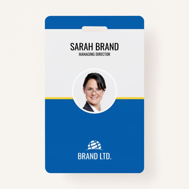 Professional Business Employee ID Badge (Front)