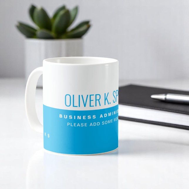 Professional (business) Half-sky-blue Half-white  Coffee Mug (Creator Uploaded)