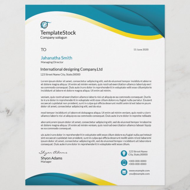 Professional Business Letterhead (Front)