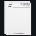 Professional Business Letterhead with Logo<br><div class="desc">Your Business Office Letterhead with Logo and Text / Info</div>