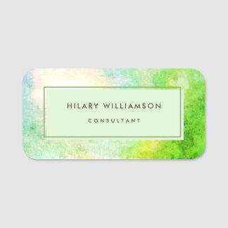 Professional Business Lime Green Magnetic Name Tag