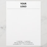 Professional Business Logo and QR Code Letterhead<br><div class="desc">Custom Colours and Font - Your Business Letterhead with Address , Contact Information , Logo and QR Code ( Back Side ) - Add Your Logo - Image / Address and Contact info and QR Code - Resize and Move or Remove / Add Elements - Image / Text with Customization...</div>