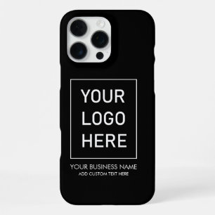 Professional Business Logo and Text Company Black iPhone 16 Pro Max Case