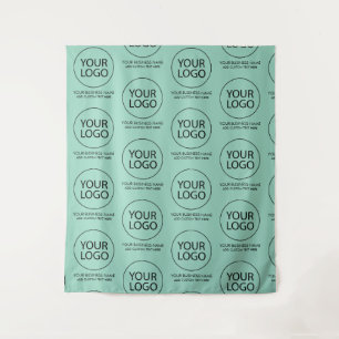 Professional Business Logo and Text Company Green Tapestry