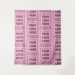Professional Business Logo and Text Company Pink Tapestry