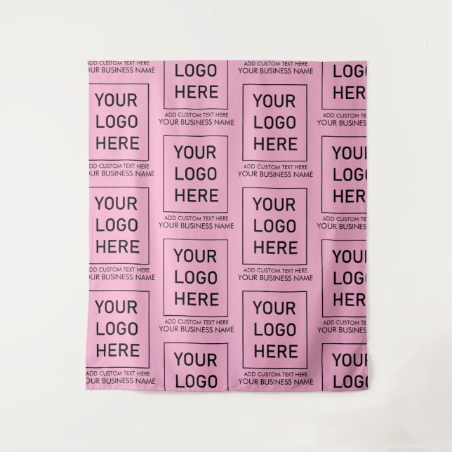 Professional Business Logo and Text Company Pink Tapestry (Front)