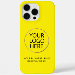 Professional Business Logo and Text Company Yellow iPhone 16 Pro Max Case