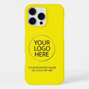 Professional Business Logo and Text Company Yellow iPhone 16 Pro Max Case
