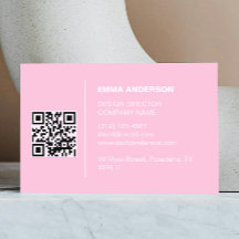 Professional Business logo Bold Pink Qr Code 
