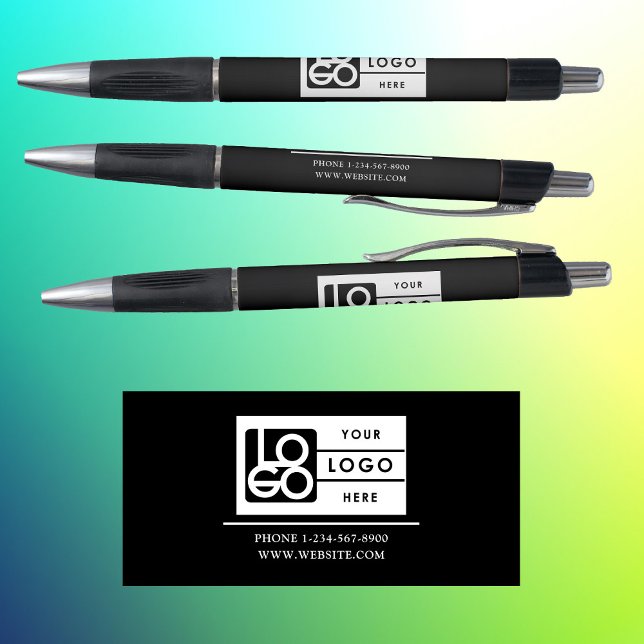Professional Business Logo Custom Text Black White Pen (Professional Business Logo Custom Text Black White Pen)