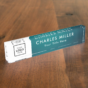 Professional business logo Desk Nameplate