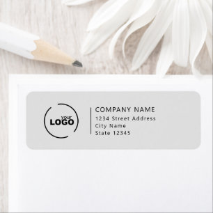 Professional Business Logo Grey Return Address