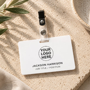 Professional Business Logo l Employee Id White Badge