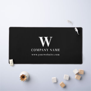 Professional Business Logo Monogram Name Website Desk Mat