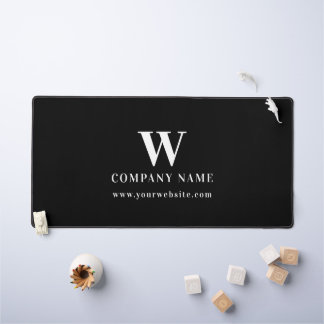 Professional Business Logo Monogram Name Website Desk Mat
